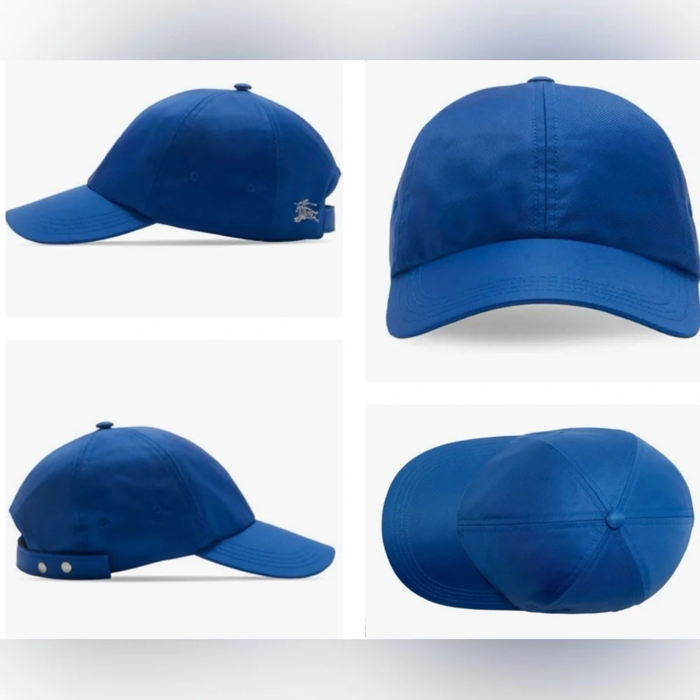 BURBERRY 2025 ACCESSORY IS A BASEBALL CAP! BRIGHT BLUE WITH EMBROIDERED LOGO - Picture 6 of 14